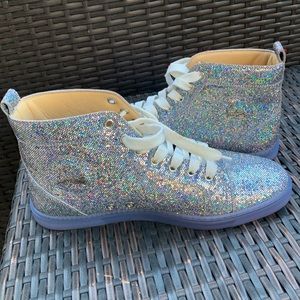 Christian Louboutin Glitter Disco Ball Rantus Orlato High Tops Size 40 1/2